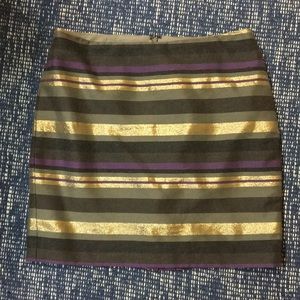 Gold and purple stripped skirt